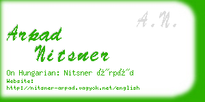 arpad nitsner business card